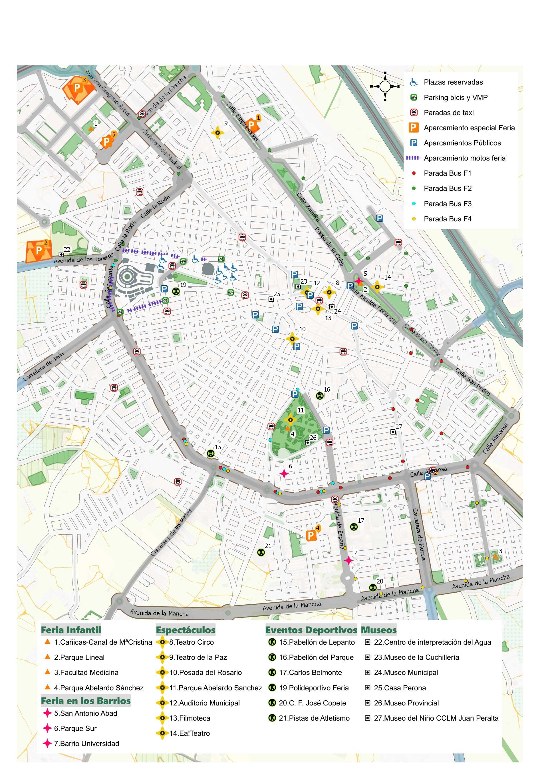 Plano general de la ciudad de la Feria de Albacete 2026